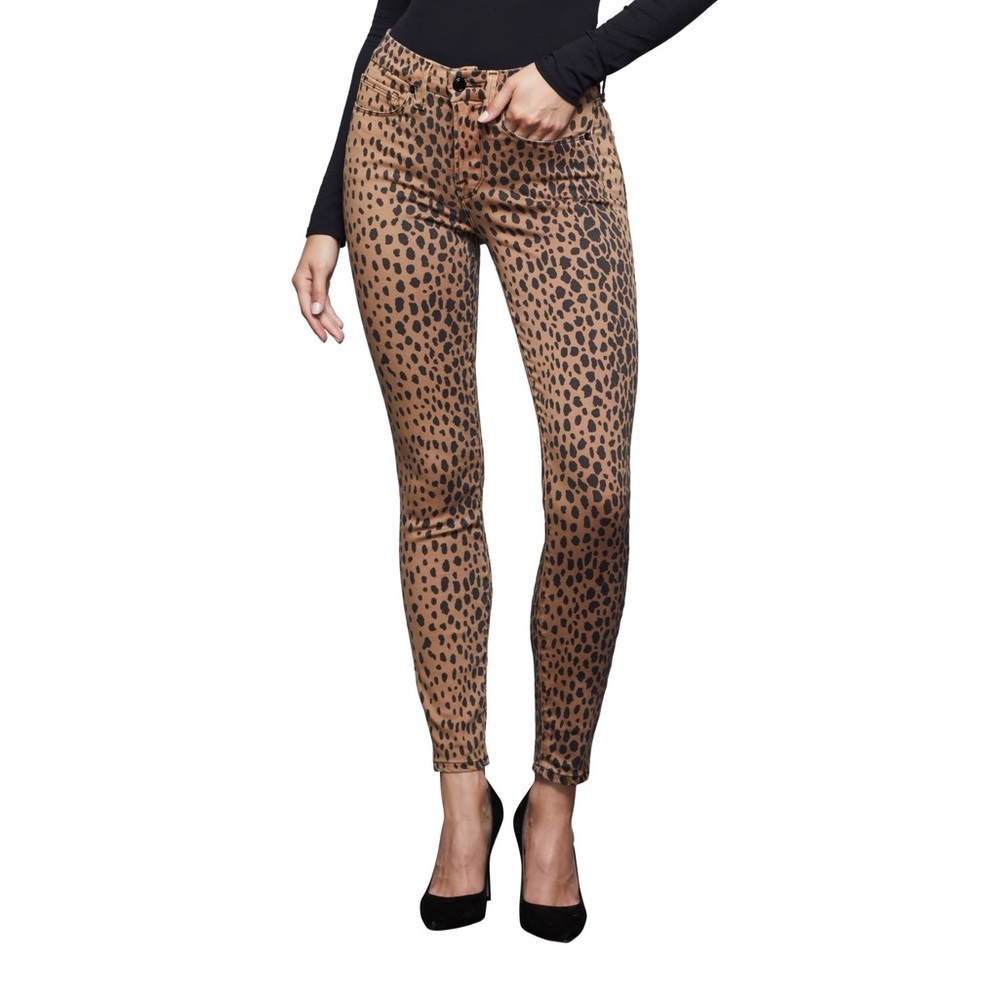 Good American Good Waist Skinny Jeans- Leopard